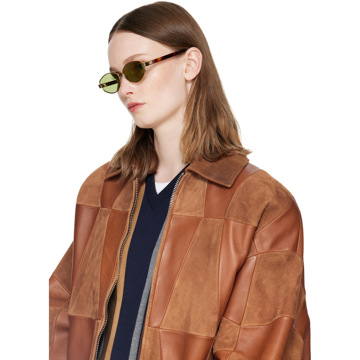 Fendi Gold Baguette Sunglasses