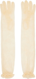 Valentino Garavani Off-White Lace Gloves