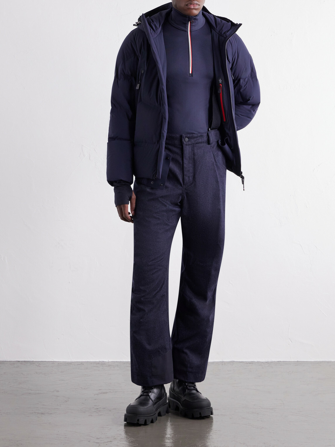 Moncler Grenoble - Polartec® Power Grid™ Half-Zip Base Layer - Blue