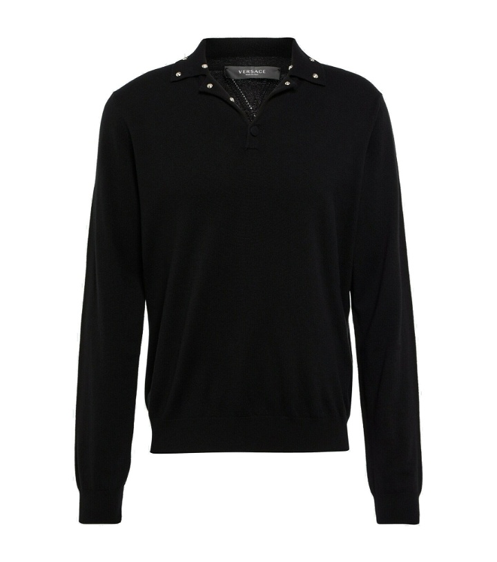 Photo: Versace - Embellished wool and cashmere sweater