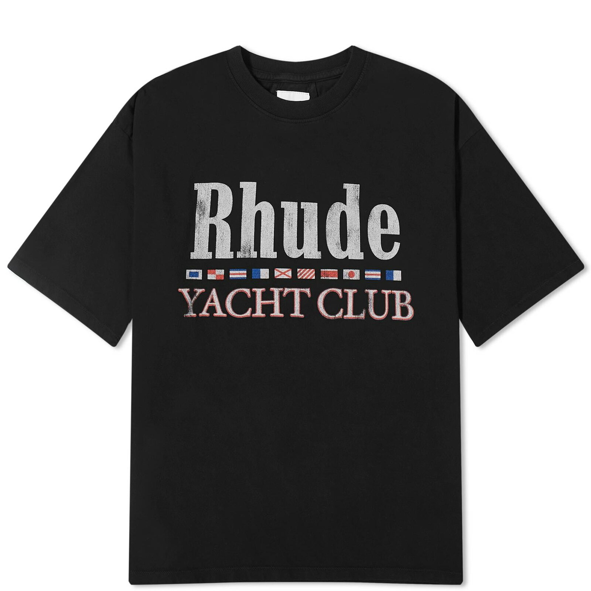 Rhude Men's Flag T-Shirt in Vintage Black Rhude