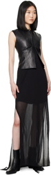 Ann Demeulemeester Black Semi-Sheer Maxi Dress