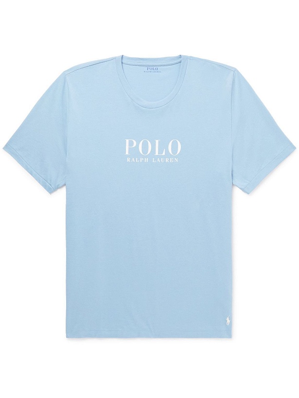 Photo: Polo Ralph Lauren - Logo-Print Cotton-Jersey Pyjama T-Shirt - Blue