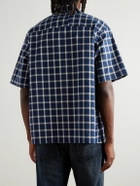 Rhude - Logo-Embroidered Checked Cotton-Poplin Shirt - Blue