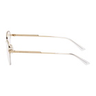 Bottega Veneta Gold Square Glasses