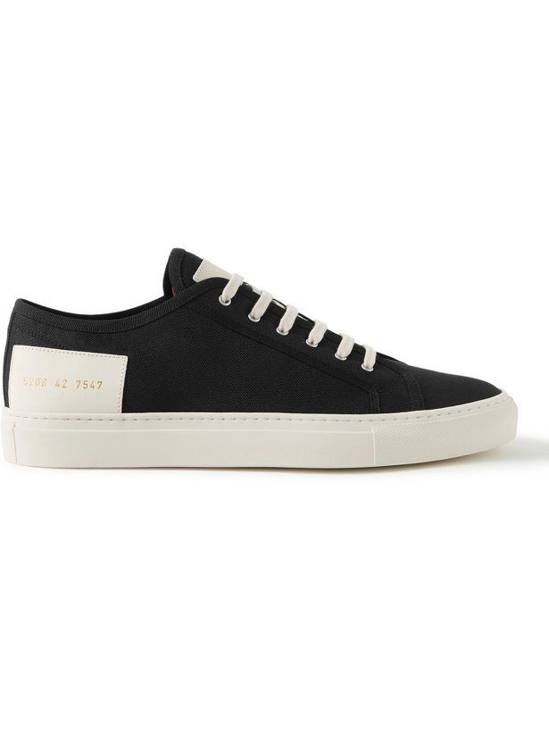 Photo: Common Projects - Tournament Low Leather-Trimmed Recycled Nylon Sneakers - Black