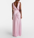 Versace Draped jersey gown