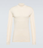 Lemaire Turtleneck cotton jersey top