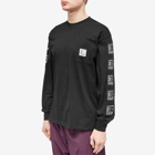 PACCBET Men's Pocket Logo Long Sleeve T-Shirt in Black