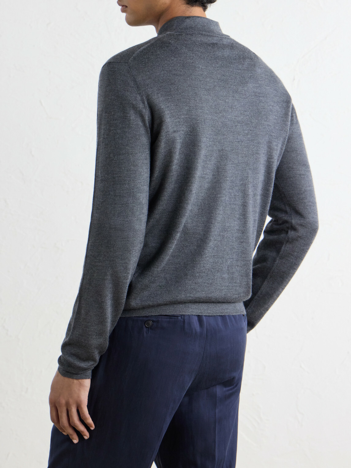 Altea - Wool, Silk and Cashmere-Blend Polo Sweater - Gray