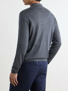 Altea - Wool, Silk and Cashmere-Blend Polo Sweater - Gray