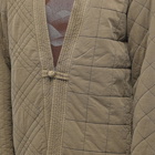 Snow Peak Men's Patchwork Quilted Noragi Jacket in Brown