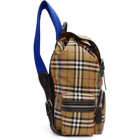 Burberry Beige Medium Rainbow Vintage Check Backpack