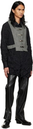 CALVINLUO Black Wool Vest