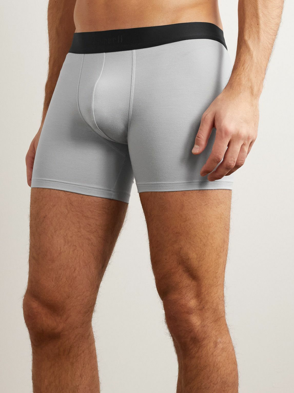 Zimmerli Pureness Stretch Micro Modal Boxer Briefs Gray Zimmerli 8319