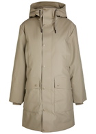 Rains Nome Quilted Rubberised Parka Coat Sage