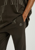 Rick Owens X Moncler Logo-appliquéd Cotton Sweatpants Brown