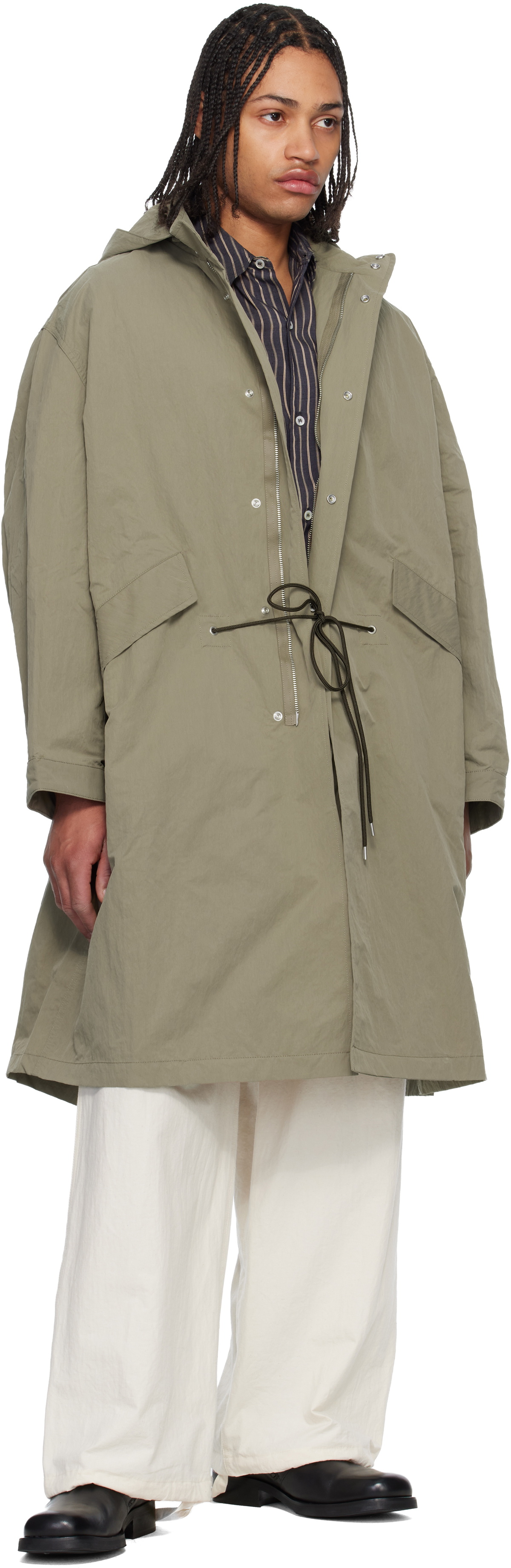 Studio Nicholson Taupe Lotus Coat