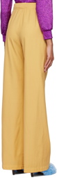 Dries Van Noten Yellow Pantery Trousers