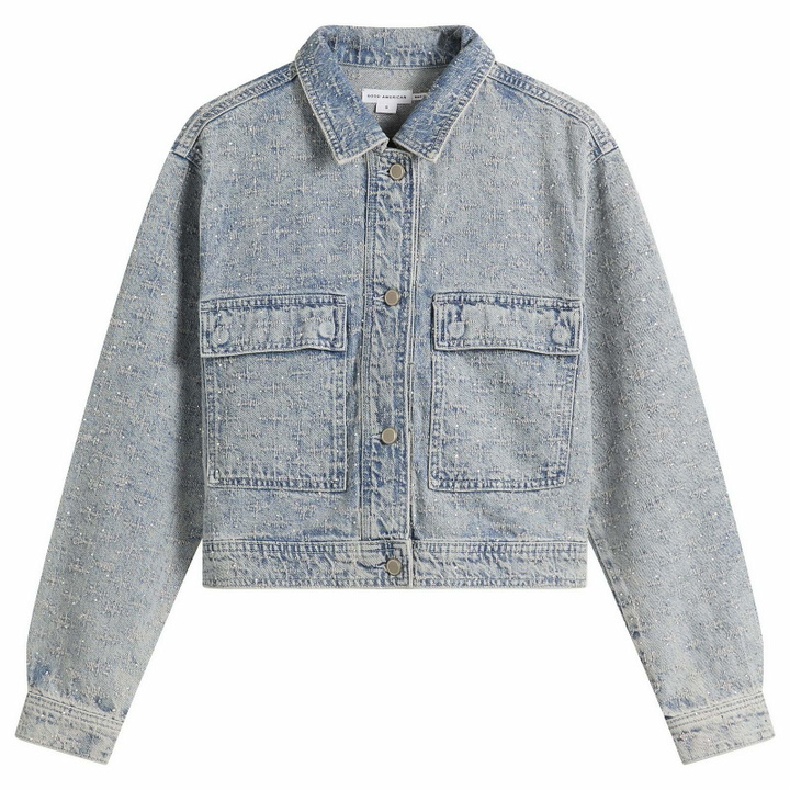 Photo: Good American Women's Crystal Denim Jacket in Indigo