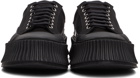 Jil Sander Black Canvas Platform Sneakers