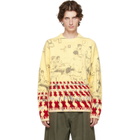 JW Anderson Yellow Print Jacquard Sweater