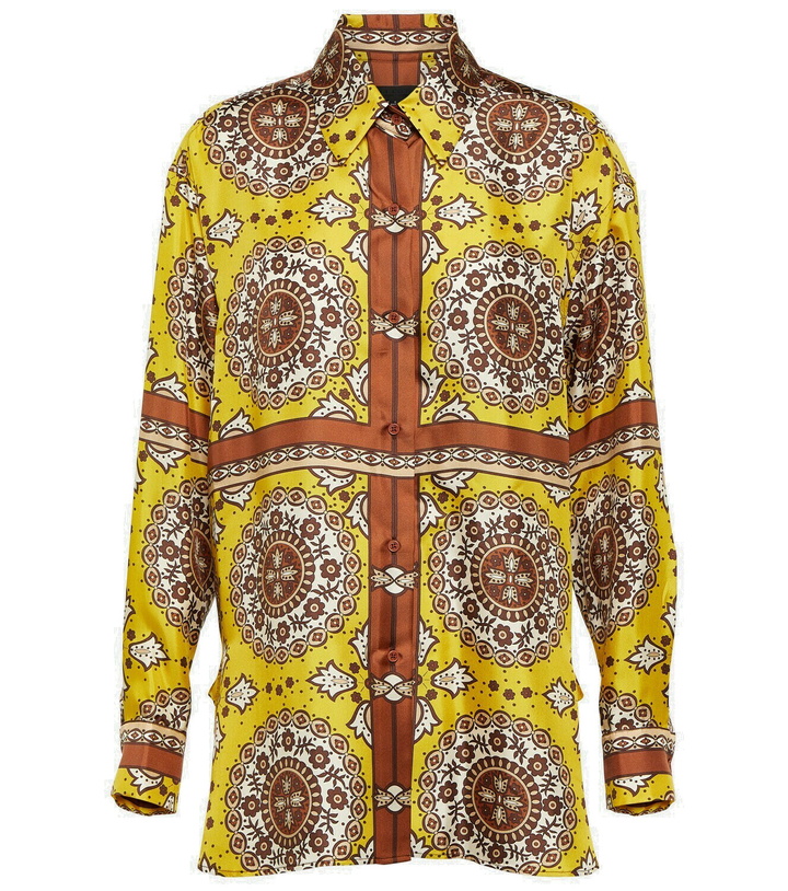 Photo: Nili Lotan Julien printed silk twill shirt