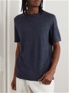 A Kind Of Guise - Hamdi Linen and Merino Wool-Blend T-Shirt - Blue