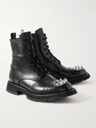 Alexander McQueen - Spiked Leather Boots - Black