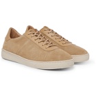 Mulo - Leather-Trimmed Suede Sneakers - Neutrals