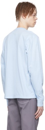 Noah Blue Cotton Long Sleeve T-Shirt