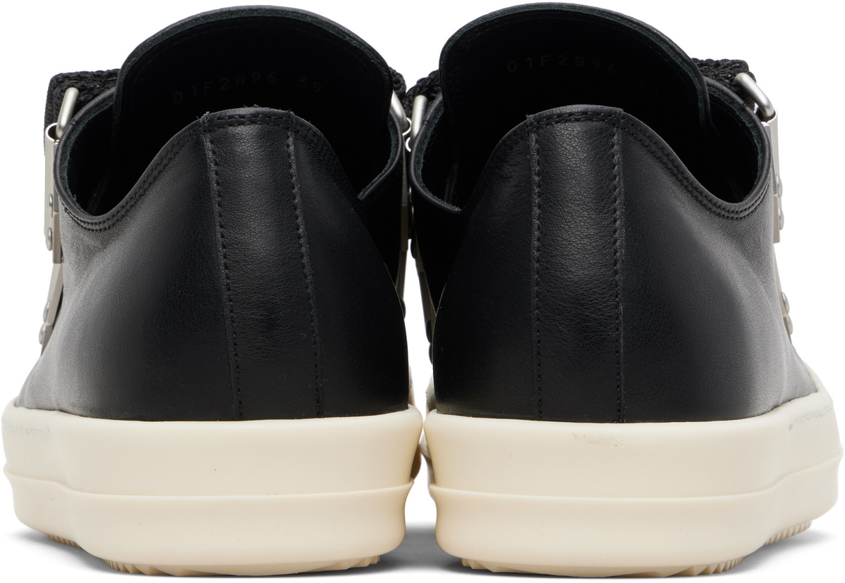 Rick Owens Black Temple Strap Low Sneakers