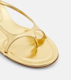 Acne Studios Metallic leather thong sandals