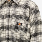 Dickies Men's Evansville Flannel Overshirt in Whitecap Grey