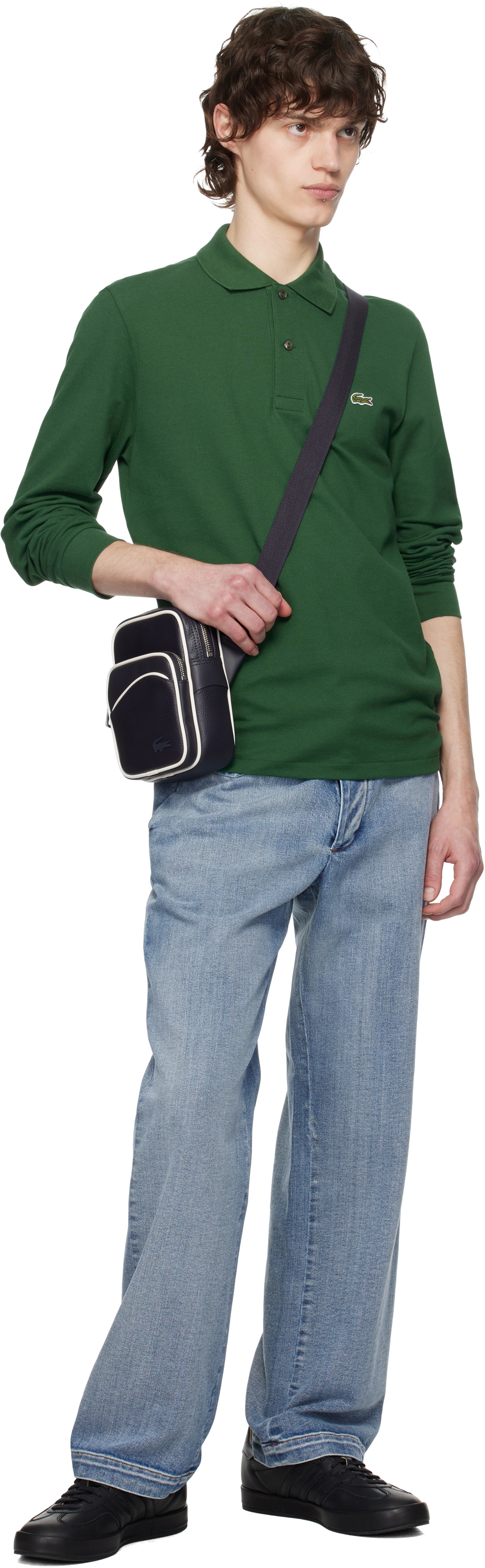 Lacoste Navy Small Angy Crossbody Bag