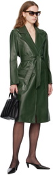 Max Mara Green Manuela Icon Leather Jacket