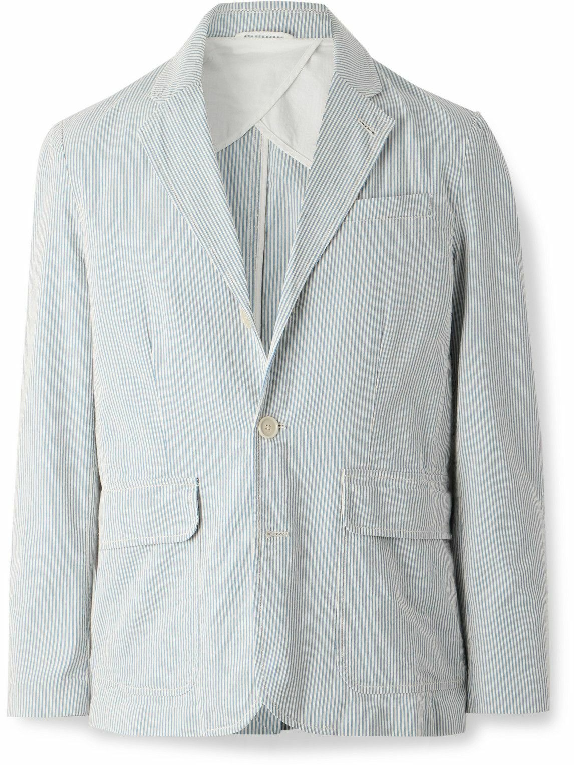 Alex Mill - Mill Striped Cotton-Seersucker Blazer - Blue
