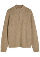 Won Hundred Viaan Half-zip Wool and Silk-blend Jumper Tan