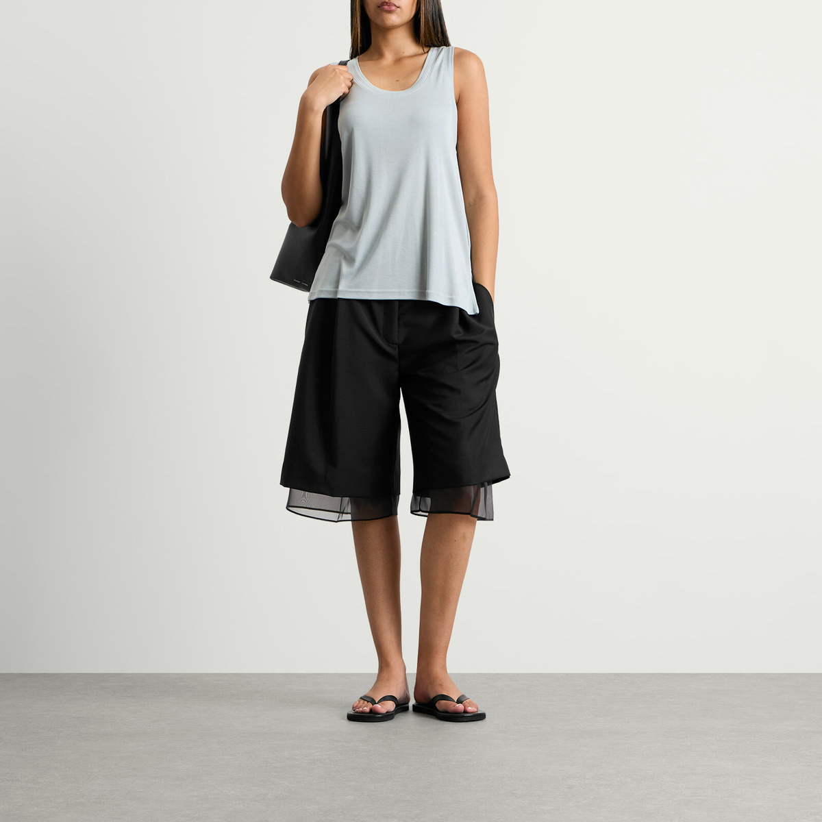 Róhe Women's Organza Lined Shorts in Black