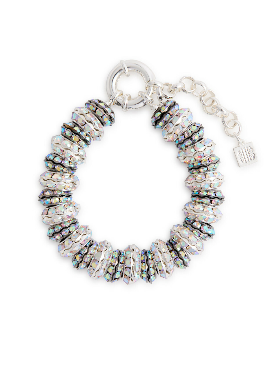 Pearl Octopuss.y Ash Embellished Silver-plated Bracelet - Black And Silver - One Size