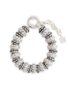 Pearl Octopuss.y Ash Embellished Silver-plated Bracelet - Black And Silver - One Size