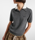 Miu Miu Logo cashmere polo shirt