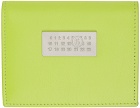 MM6 Maison Margiela Green Numeric Bifold Wallet