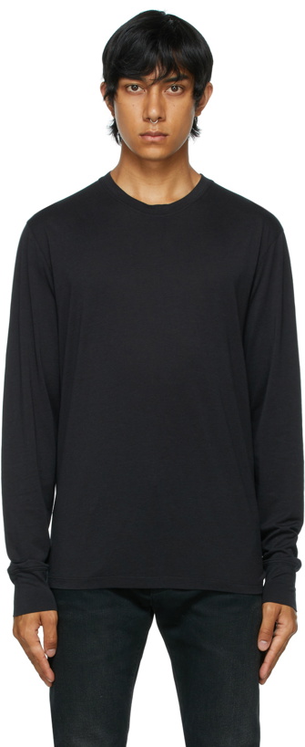 Photo: TOM FORD Black Jersey Long Sleeve T-Shirt