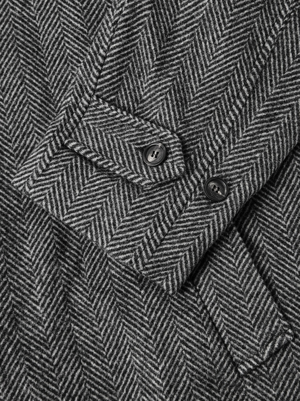 Corridor - Herringbone Wool Coat - Gray