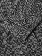 Corridor - Herringbone Wool Coat - Gray