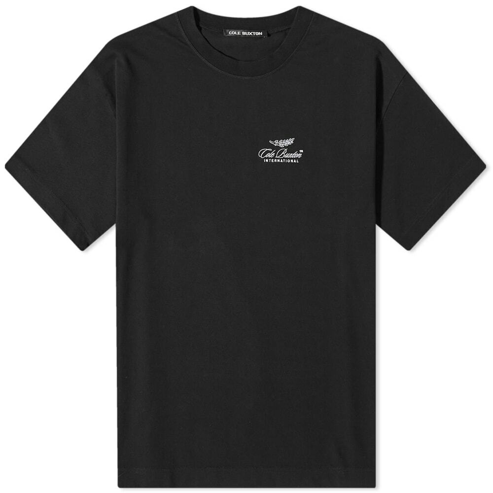 Cole Buxton International Logo T-Shirt in Black Cole Buxton