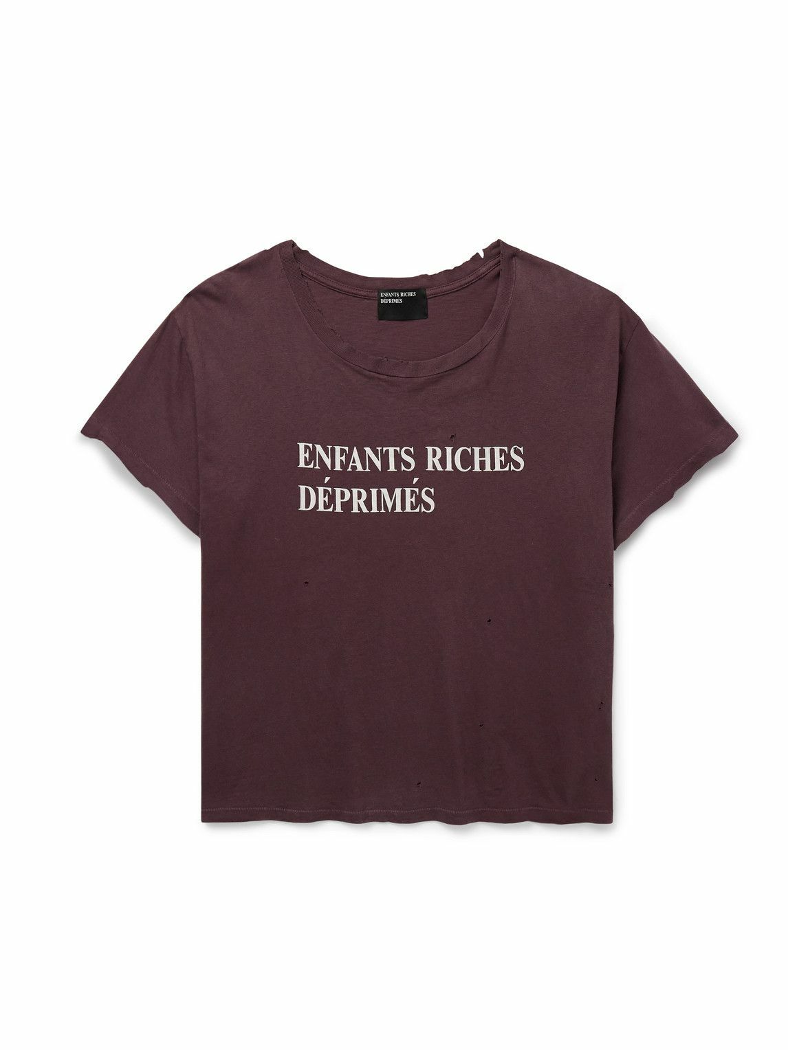 Enfants Riches Déprimés - Distressed Logo-Print Garment-Dyed