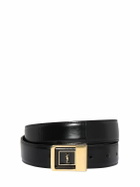 SAINT LAURENT - 30mm Boucle La 66 Leather Belt