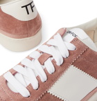 TOM FORD - Bannister Leather-Trimmed Suede Sneakers - Pink